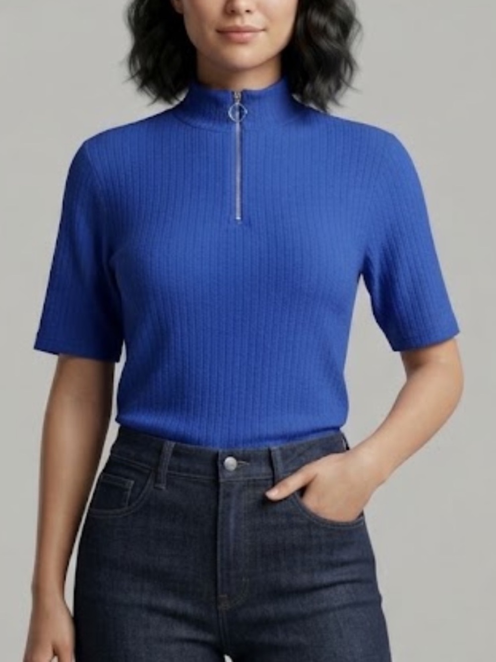 Vintage B.E. Ribbed Blue Sweater